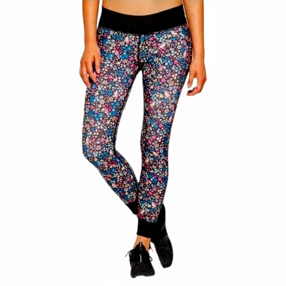 NWT Joy Lab Women’s Black Performance Floral Mid-Rise Leggings Size XXL - Picture 2 of 10